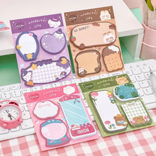 Charger l&#39;image dans la galerie, Kit sticky notes mémo pad cartoon rabbit 