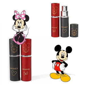 Pulvérisateur de parfum à l'effigie de minnie en rouge et Mickey en noir ! Contenance de 10ml , à glisser dans le sac !