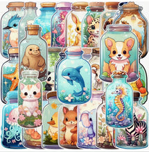 Charger l&#39;image dans la galerie, Pack 50 autocollants « Animals bottles »