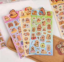 Charger l&#39;image dans la galerie, Planche stickers Capybaras!