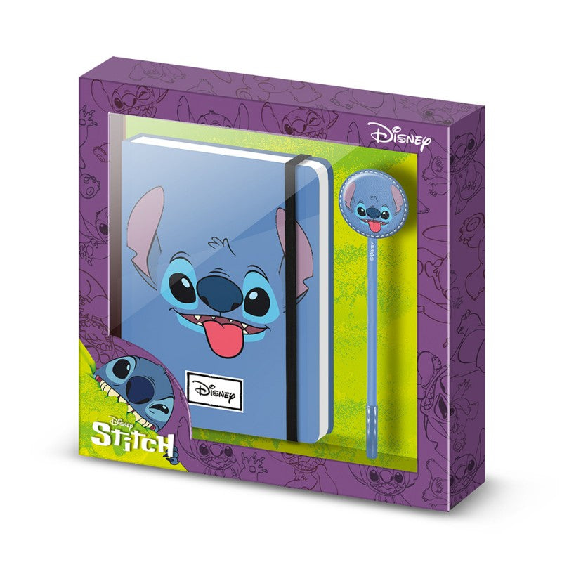 Set papeterie journal intime et stylo Disney stitch 