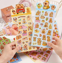 Charger l&#39;image dans la galerie, Planche stickers Capybaras!