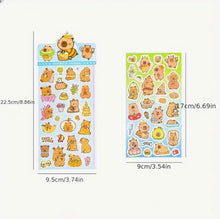 Charger l&#39;image dans la galerie, Planche stickers Capybaras!