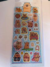 Charger l&#39;image dans la galerie, Planche stickers Capybaras!