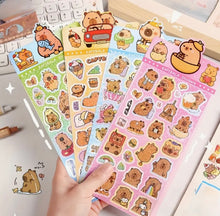 Charger l&#39;image dans la galerie, Planche stickers Capybaras!