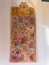 Charger l&#39;image dans la galerie, Planche stickers Capybaras!