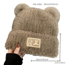 Charger l'image dans la galerie, Bonnet ours fluffy - rose