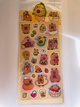 Charger l&#39;image dans la galerie, Planche stickers Capybaras!