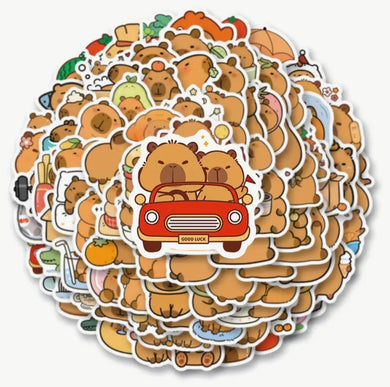 Pack 100 autocollants Capybaras !