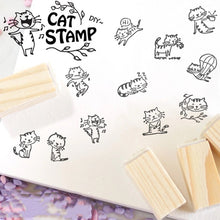 Charger l&#39;image dans la galerie, Set 12 tampons « cats » _ ♣