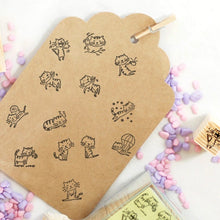 Charger l&#39;image dans la galerie, Set 12 tampons « cats » _ ♣