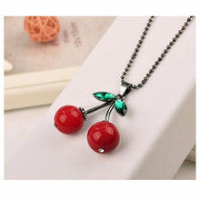Charger l&#39;image dans la galerie, Collier &quot;Cerises&quot; _ ♣