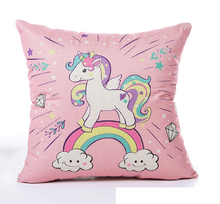 Charger l&#39;image dans la galerie, Housse coussin &quot;Licorne&quot; _ ♣