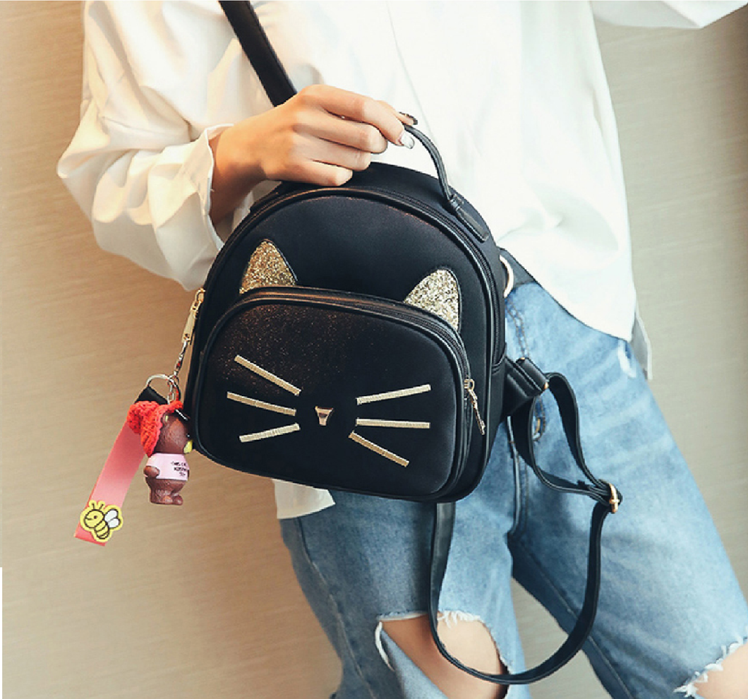 Sac à Dos Ita Kawaii Chat Mignon Avec Fenêtre Transparente Et Bretelles Réglables