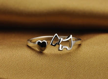 Charger l&#39;image dans la galerie, Bague &quot;coeur Chien&quot; _ ♣