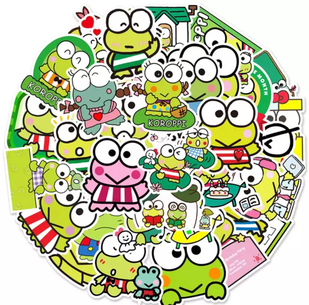 Pack 50 autocollants KEROPPI  _ SANRIO !