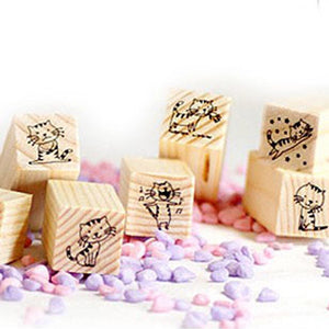Set 12 tampons « cats » _ ♣